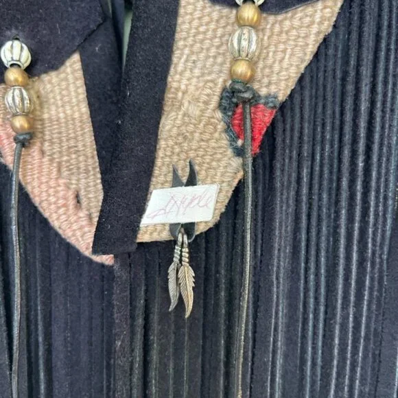 Vintage 1990s S.Hyde For Signature Rugs Of Dallas Wearable Art Suede Leather - Picture 3 of 16